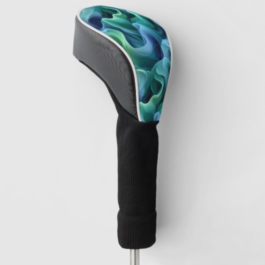 Ocean Glow Abstract Gradient Waves Pattern Golfheadcover (Schuin)