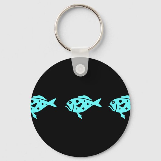 Ocean Glow_Aqua Blue Grouper Sleutelhanger (Voorkant)