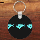 Ocean Glow_Aqua Blue Grouper Sleutelhanger (Voorkant)