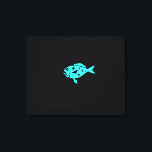Ocean Glow_Aqua-on-Black Lonely Grouper Canvas Afdruk<br><div class="desc">Als je je creatief voelt, kun je de grootte en positie van de grouper of de achtergrondkleur wijzigen. Klik op "Aanpassen" en laat het plezier beginnen! Gebruikend de ontwerphulpopties hierboven aan uw recht is het gemakkelijk om een ideale "grootte"voor uw canvasomslag te selecteren, dan uw "dikte van het lijst, "panelen,...</div>
