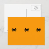 Ocean Glow_Black-on-Oranje Crab Briefkaart (Voorkant / Achterkant)