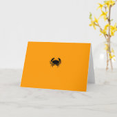 Ocean Glow_Black-on-Oranje Crab Kaart (Gele Bloem)