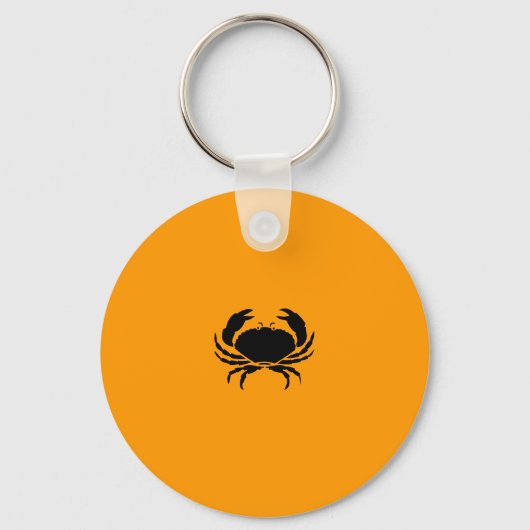 Ocean Glow_Black-on-Oranje Crab Sleutelhanger (Voorkant)