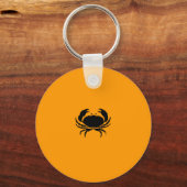 Ocean Glow_Black-on-Oranje Crab Sleutelhanger (Voorkant)
