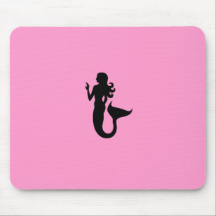 Ocean Glow_Black-on-Pink Mermaid Muismat
