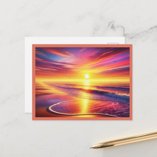 Ocean Glow Briefkaart (Voorkant / Achterkant in situ)