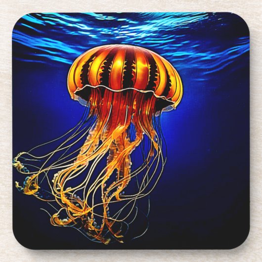 Ocean Glow Jelly Design Bier Onderzetter (Voorkant)