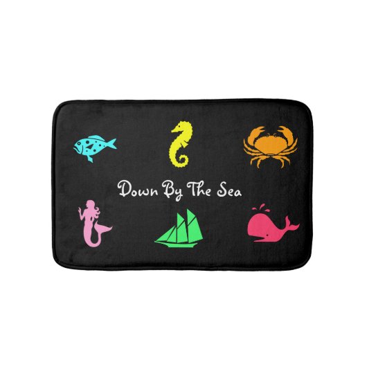 Ocean Glow_nautical themed_aquarium stijl Badmat (Voorkant)