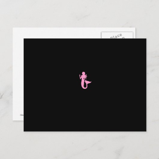 Ocean Glow_Pink Mermaid Briefkaart (Voorkant / Achterkant)
