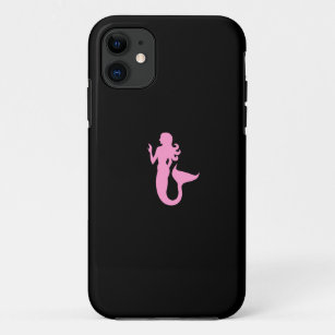 Ocean Glow_Pink-on-Black Mermaid iPhone 11 Hoesje