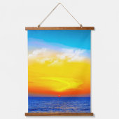 Ocean Glow: Sunset Serenity Hangend Wandkleed (Voorkant)