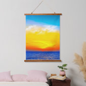 Ocean Glow: Sunset Serenity Hangend Wandkleed (Slaapkamer)