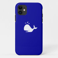 Ocean Glow_White-on-Blue Whale iPhone 5 Hoesje-Mat