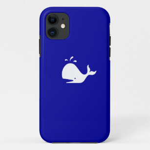 Ocean Glow_White-on-Blue Whale iPhone 5 Hoesje-Mat Case-Mate iPhone Case