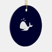 Ocean Glow_White-on-Blue Whale ketting Keramisch Ornament (Rechts)