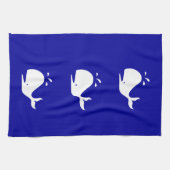 Ocean Glow_White-on-Blue Whale Theedoek (Horizontaal)