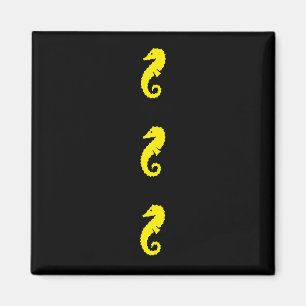 Ocean Glow_Yellow Seahorse Magneet