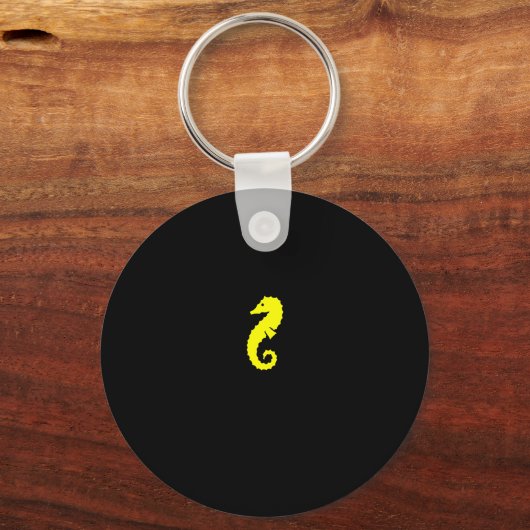 Ocean Glow_Yellow Seahorse Sleutelhanger (Voorkant)
