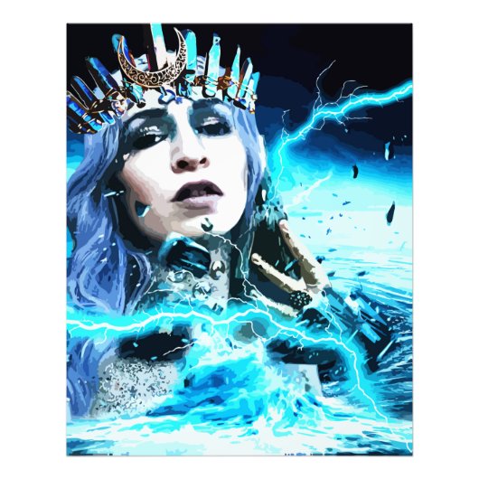 Ocean Goddess Fantasy Abstract Art Foto Afdruk (Voorkant)