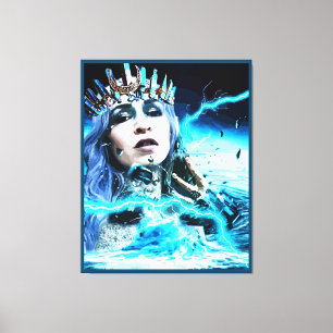Ocean Goddess Fantasy Abstracte Art Canvas Afdruk