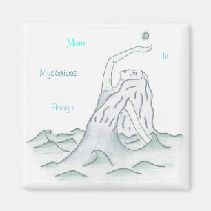 Ocean Goddess met Moon Magneet