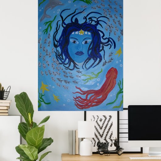 Ocean Goddess Poster (Thuiskantoor)