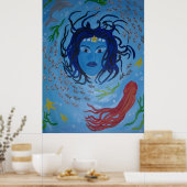 Ocean Goddess Poster (Keuken)