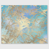 Ocean Gold Marble Pastel Unicorn Urban Abstract Cadeaupapier (Vlak)