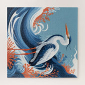 ocean golfslag reiger puzzel (Horizontaal)