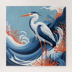 ocean golfslag reiger puzzel