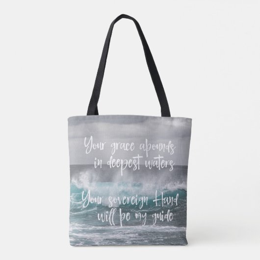 Ocean: Grace Abounds In Deepest Waters beroemd gem Tote Bag (Achterkant)