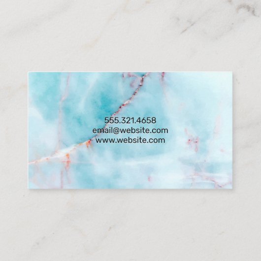 Ocean Granite Marmer Mixing Bowl Achtergrond Klantenkaartje (Achterkant)