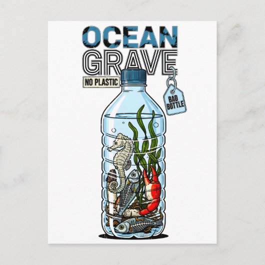 Ocean Grave in een plastisch Briefkaart (Voorkant)