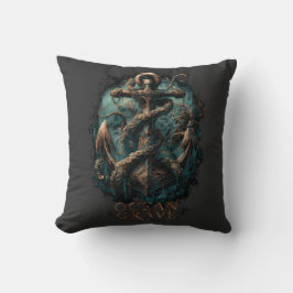 Ocean Grave Kraken Anchor Dark Fantasy Kussen