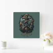 Ocean Grave Kraken Anchor Dark Fantasy Vierkante Klok (Huis)