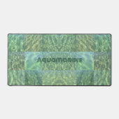 Ocean Green Blue Aquamarijn Boho Chic Patchwork Bureaumat (Voorkant)