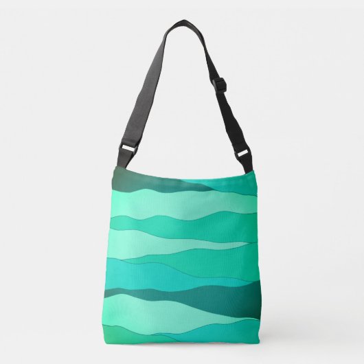 Ocean Green Crossbody Bag Crossbody Tas (Voorkant)
