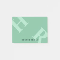 Ocean Green & Mint Tilted Initialen & Naam