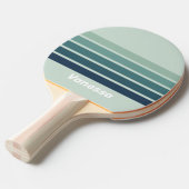 Ocean Green Nostalgic Across Striping with Name Tafeltennisbatje (Voorkant Gekanteld)