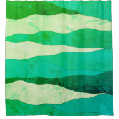 Ocean Green Shower Curtain Douchegordijn (Voorkant)