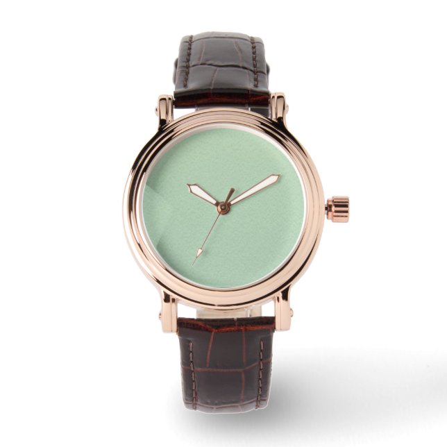Ocean Green Square Wrist Watch Horloge (Voorkant)