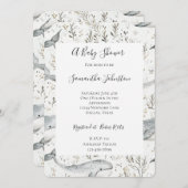 Ocean Grey Whales Baby shower Kaart (Voorkant / Achterkant)