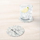 Ocean Grey Whales Baby shower Kartonnen Onderzetters (Insitu)