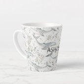 Ocean Grey Whales Baby shower Latte Mok (Linkerhoek)