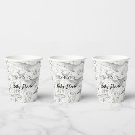 Ocean Grey Whales Baby shower Papieren Bekers