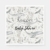 Ocean Grey Whales Baby shower Servet (Voorkant)