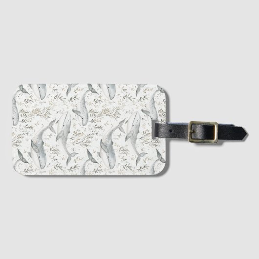 Ocean Grey Whales Bagagelabel (Voorkant (horizontaal))