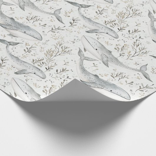 Ocean Grey Whales Cadeaupapier (Hoek)