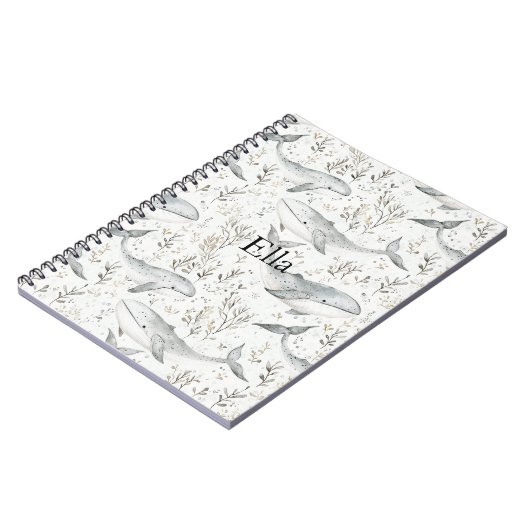 Ocean Grey Whales Notitieboek (Linkerzijde)