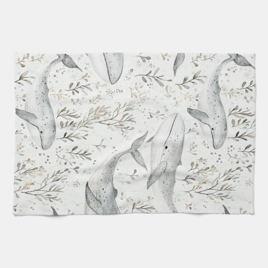 Ocean Grey Whales Theedoek (Horizontaal)